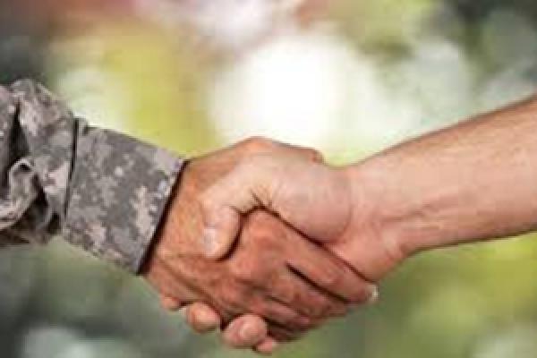 Civil-Military relations (handshake)