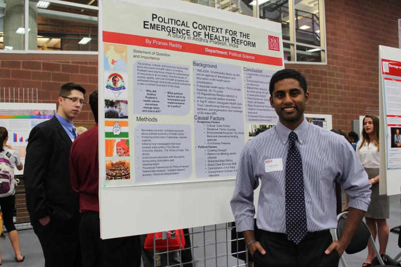 Undergraduate Research Political Science student presenting research