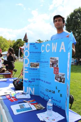 CCWA student at the Involvement Fair photo of student at the involvement fair