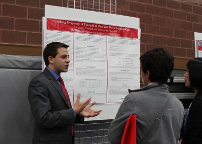 Undergraduate Research Photo of student presenting research
