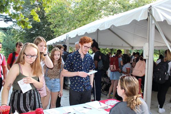 Students attending Political Science event