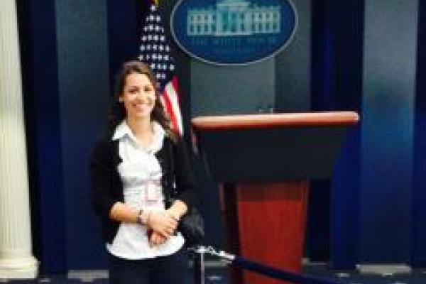 Andrea Blinkhorn in the White House. Andrea Blinkhorn in the White House.