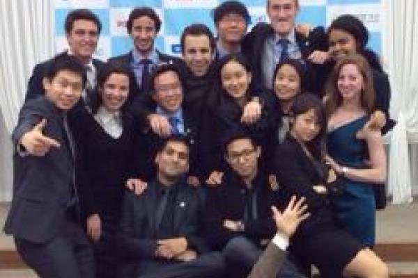 Erik Leiden, in group of fifteen trainers at the World Federation of United Nations Association (WFUNA) Youth Forum. Erik Leiden, in group of fifteen trainers at the World Federation of United Nations Association (WFUNA) Youth Forum.