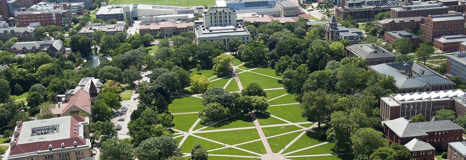 Aerial view of Ohio State Oval